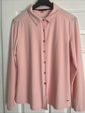 Tommy Hilfiger Pale Pink Long-Sleeve Button-Down Shirt